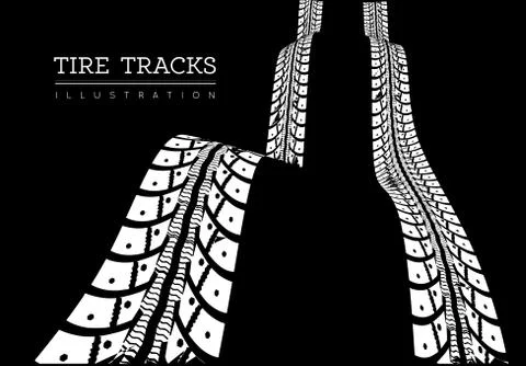 Tire tracks vector illustration Stock Illustration