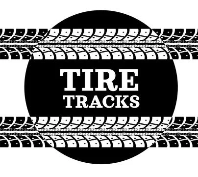 Tire tracks vector illustration Illustrazione stock