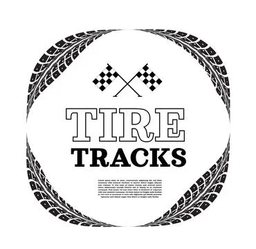 Tire tracks vector illustration Stock Illustration