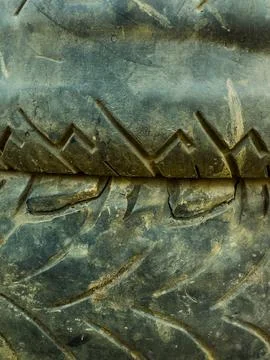 Tire Tread Pattern, Detailed Rubber Texture, Automotive Background Stock Photos