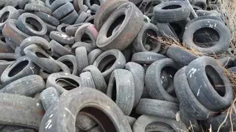 Tire waste Video stock 194690149