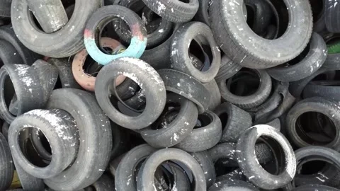 Tire waste Video stock 194690158