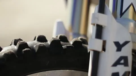 Tire on a wheel motorcycle Stock Footage 10915148