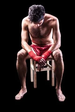 Tired boxer Stock Photos