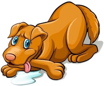 Tired dog Stock Illustration