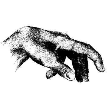 Tired human hand Stock Illustration