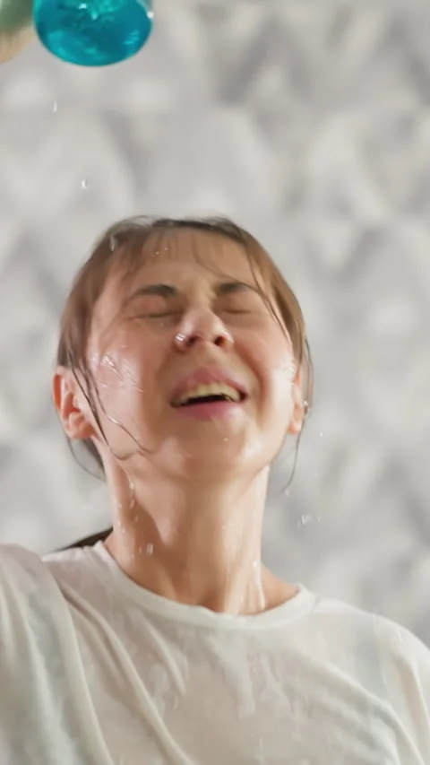 Tired lady engages in invigorating treadmill exercise Stock Footage 317413764
