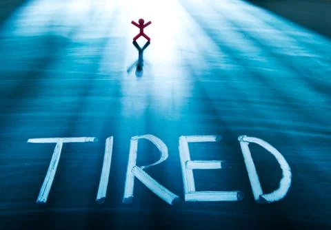 Tired man concept Stock Photos