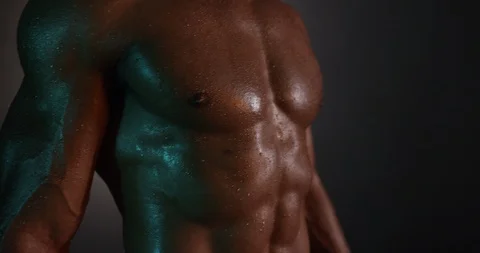 Tired man taking break after exercise in gym Stock Footage 116360536