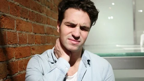 Tired Man at Work Trying to Relax Stock Footage 83801941