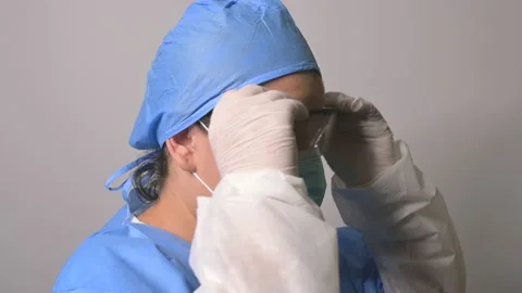 Tired nurse Stock Footage 154178469