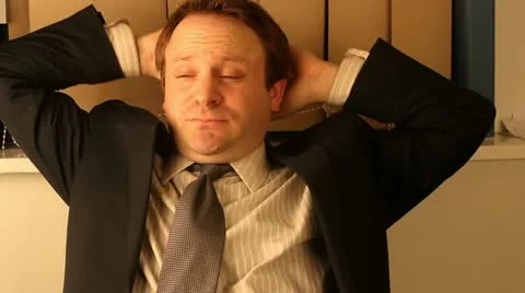 Tired office worker Stock Footage 21369606