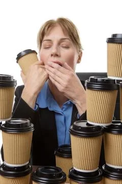 Tired out at work Stock Photos