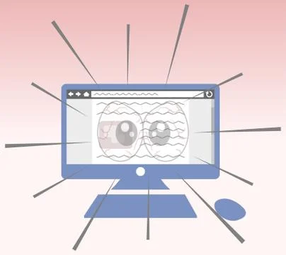 Tired PC Stock Illustration