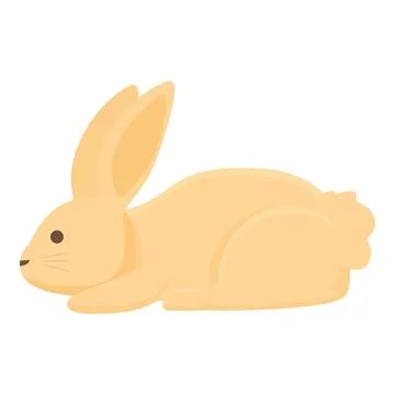 Tired rabbit icon cartoon vector. Cute pet Stock Illustration