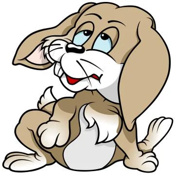 Tired Rabbit Stock Illustration