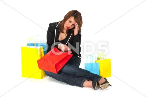 Tired from shopping Stock Photos