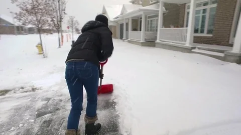 Tired of Shoveling Stock Footage 70563148