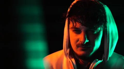 Tired Software Developer Programmer Taking of Glasses and Looking at Glitching Stock Footage 301540655