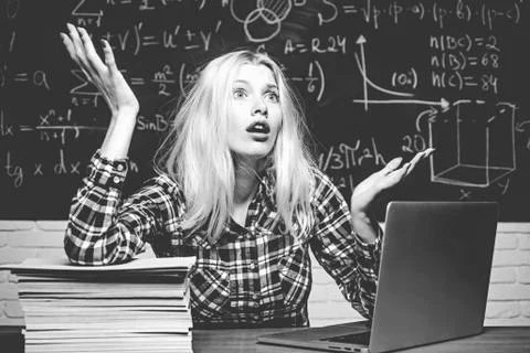Tired student learning at home. Knowledge day. Education and campus people 스톡 사진