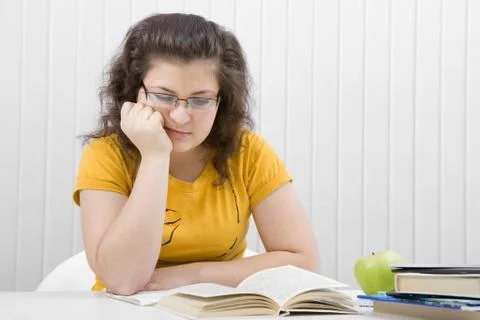 The tired student Stock Photos