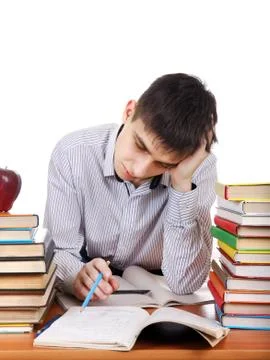 Tired Student Stock Photos
