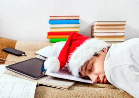 Tired Student sleeping Stock Photos