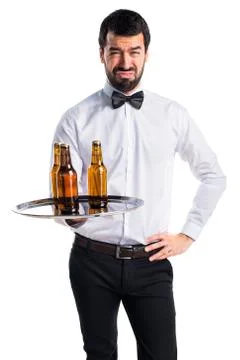Tired waiter Stock Photos