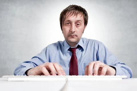 Tired worker Foto stock