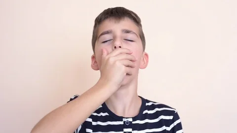 Tired young boy Stock Footage 75253327