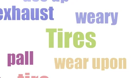 Tires Animated Tag Cloud Isolated Video stock 107213613