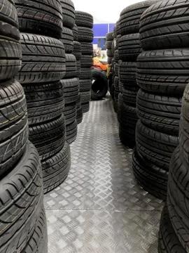 Tires close up. Stock Photos