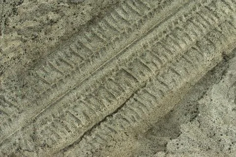 Tires in the sand Stock Photos