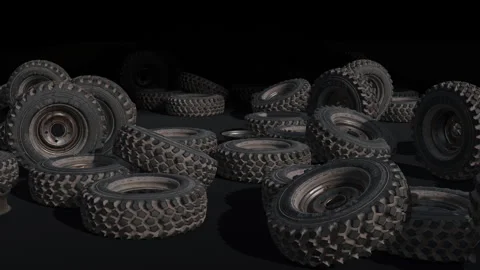 Tires Tunnel Background Video stock 331871627