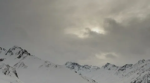 Tirol Austria mountain ridge bad weather time lapse HD Stock Footage 35325818