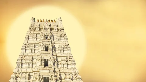 The Tirupati Temple Sunrise motion poste... | Stock Video | Pond5