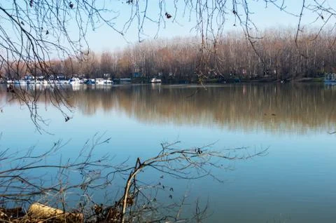 Tisa River in Winter Stock Photos
