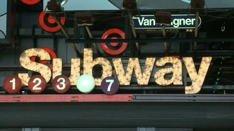 TiSq0106 subwaysign 2 Stock-Footage 626248