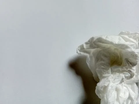 Tissue after use, on a white background. Фото
