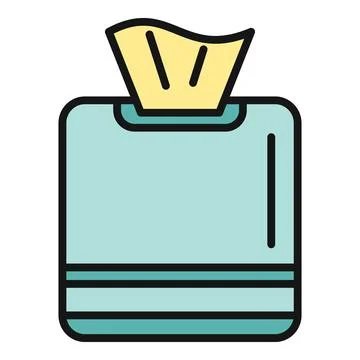 Tissue box dispensing paper towel illustration Stock Illustration