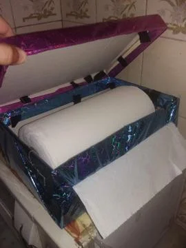 Tissue box by hand made Stock Photos