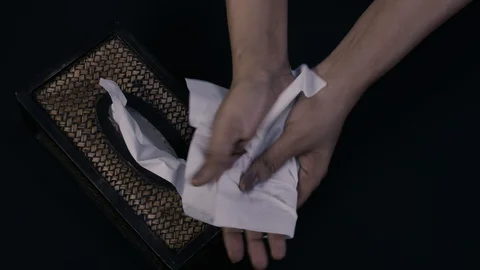 Tissue Box Hand Wipe Video stock 128165542
