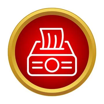 Tissue box icon with tissues in red circle Stock Illustration