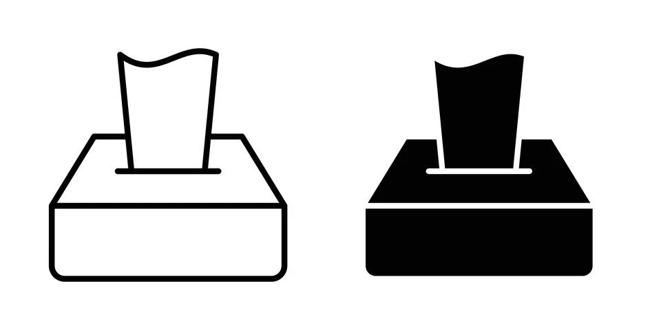 Tissue box icon vector, symbol, logo illustrations Stock Illustration