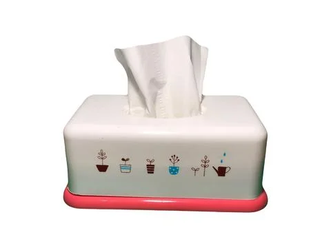 Tissue box isolated on a white background Stock Photos