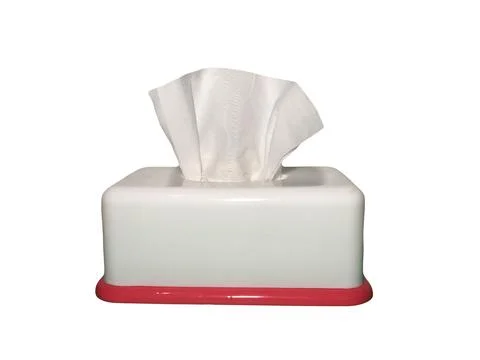 Tissue box isolated on a white background Stock Photos