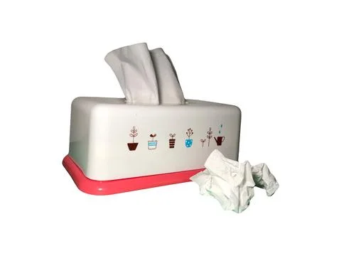 Tissue box isolated on a white background Stock Photos