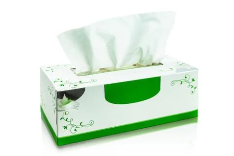 Tissue box mock up white tissue box blank label and no text for packaging Stock Illustration