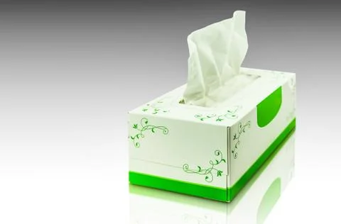 Tissue box mock up white tissue box blank label and no text for packaging Stock Illustration