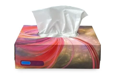 Tissue box mock up white tissue box blank label and no text for packaging Stock Illustration
